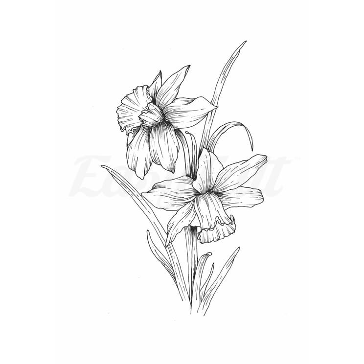 Daffodil Temporary Tattoo